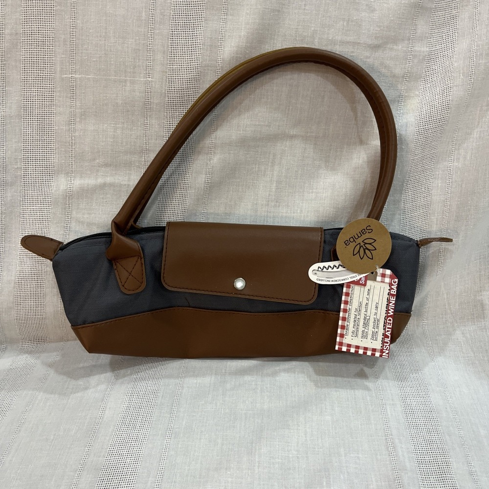 Samba Insulated Wine Bag Blue With Stainless Steel Cork Screw‎ BRAND NEW